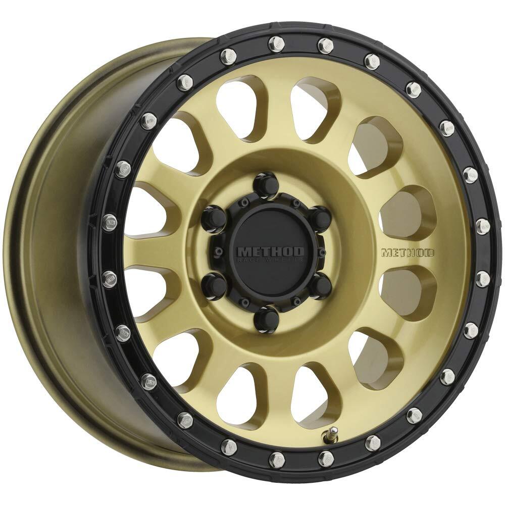Method MR315 20x10 / 6x5.5 BP / -18mm Offset / 106.25mm CB Gold Black Lip Wheel MR31521060118N