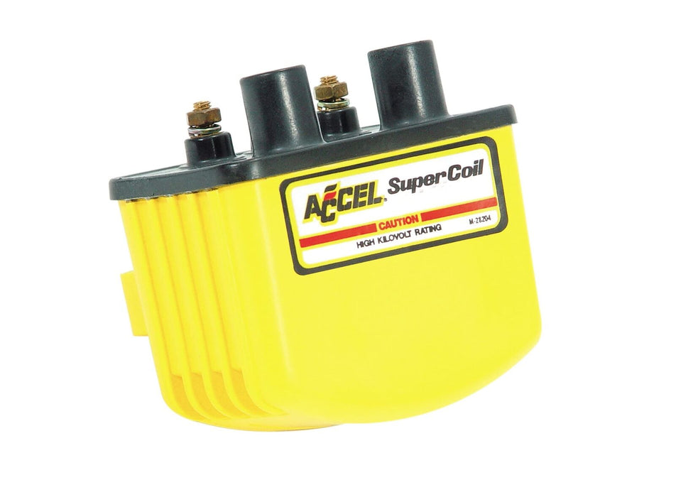 Accel Motorcycle Ignition Coil Super Coil 3.0 Ohms Res Yellow 140408