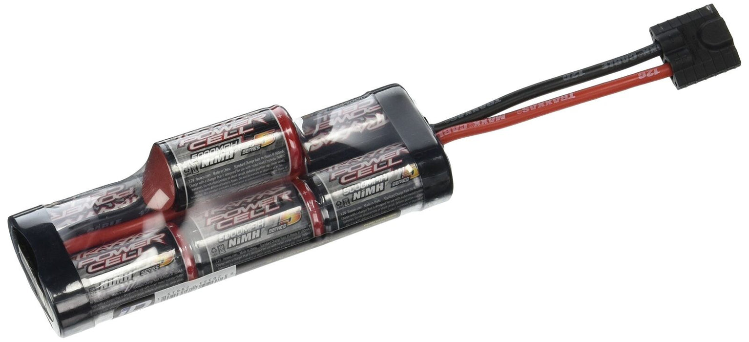 Traxxas 1/10 Rustler Vxl * Power Cell Nimh Battery 5000Mah 7C 8.4V Hump * 2961X