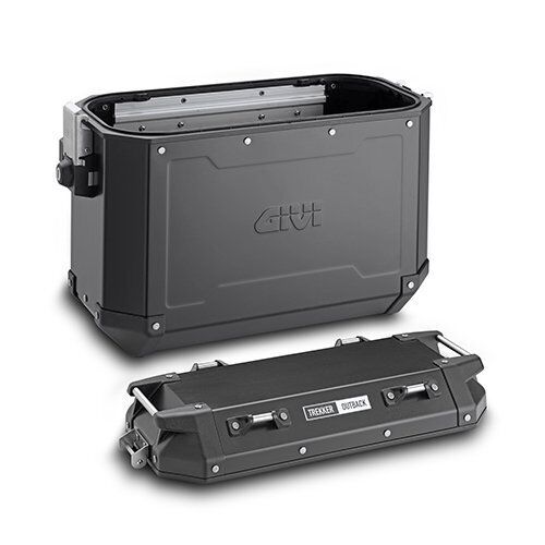GIVI OBKN37BPACK2A Outback Series 37L Aluminum Side Cases - Pair (Left and Right) - Black