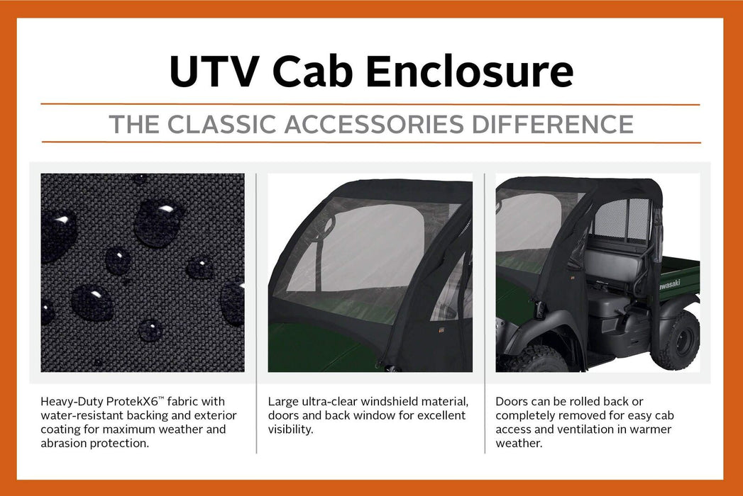Classic Accessories Quadgear Utv Cab Enclosure, Fits Kawasaki Mule 600, 610,
