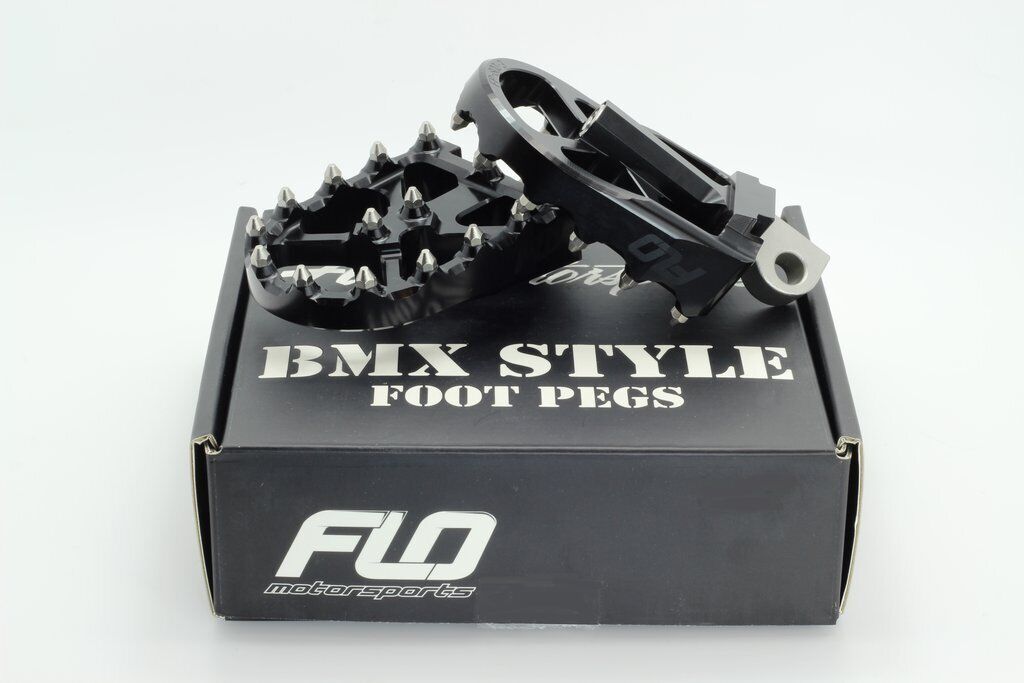 Flo Motorsports  FPEG-800V3BLK; Bmx Style Foot Pegs Black