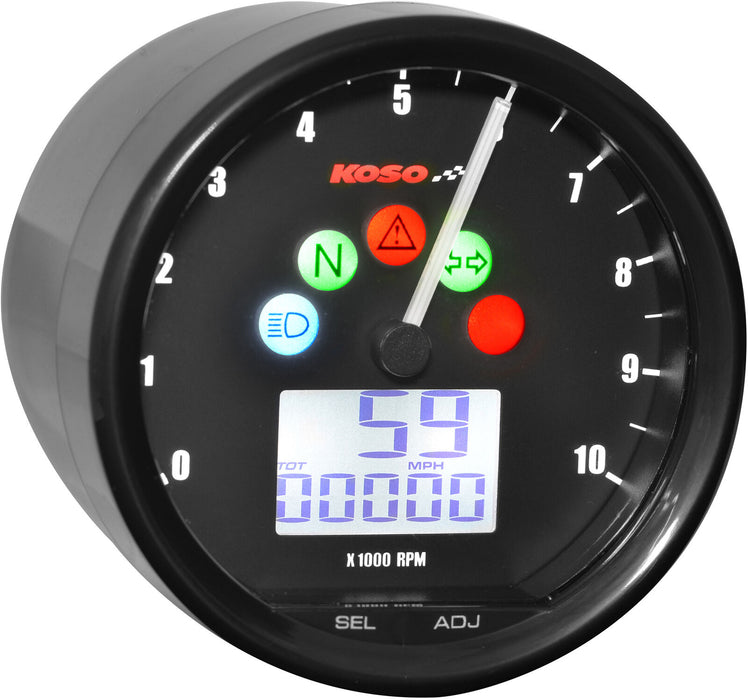 Koso Tnt-02 Speedometer Tachometer Combo Black Ba058100-Hd BA058100-HD