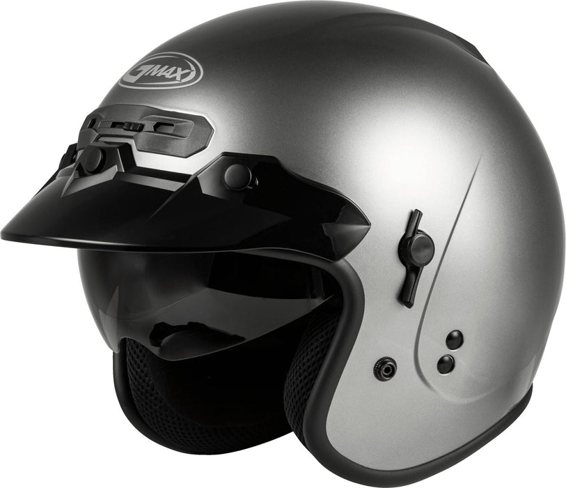 Gmax Gm-32 Open-Face Street Helmet (Titanium, Large) G1320476