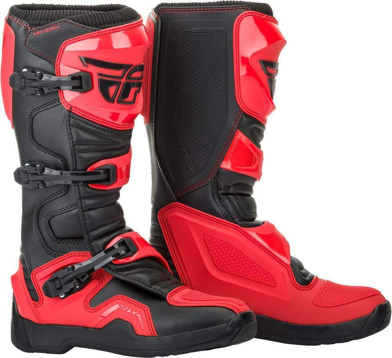 Fly Racing Worn Maverik Motocross Boots Adult Size 14 Red Mx Dirt Bike Moto Atv 364-67314