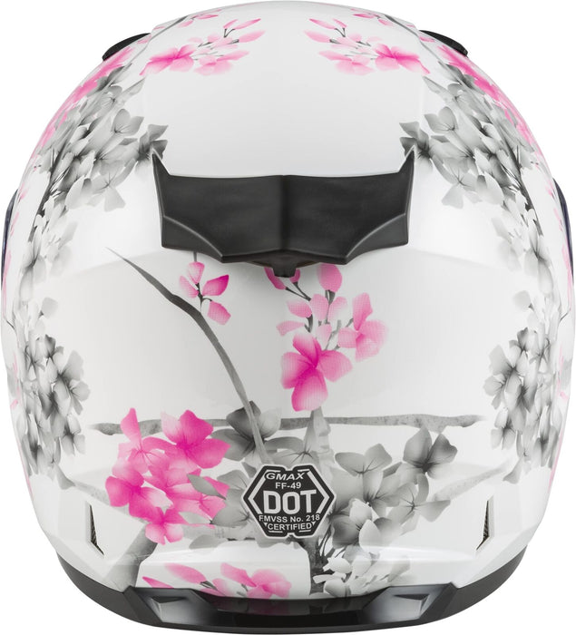 GMAX FF-49S Full-Face Dual Lens Shield Snow Helmet (White/Pink/Grey, X-Large)