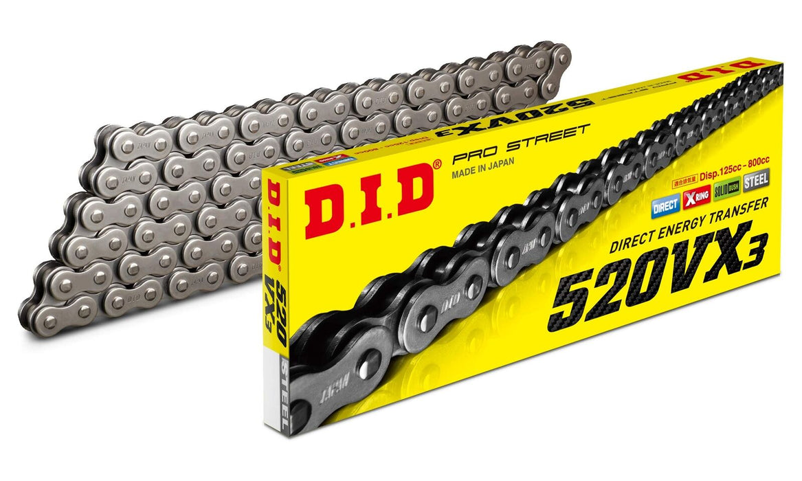 Did (520Vx3-112) Steel 112 Link High Performance Vx Series X-Ring Chain With