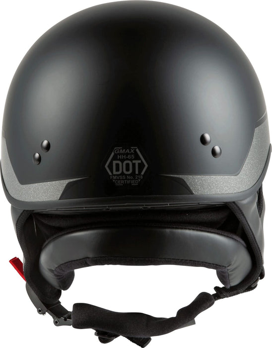Gmax Hh-65 Naked Source Half Helmet (Matte Black/Silver) M H1659815
