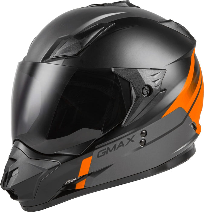 Gmax Gm-11 Dual Sport Helmet (Black/Orange/Grey, Medium) G1113135