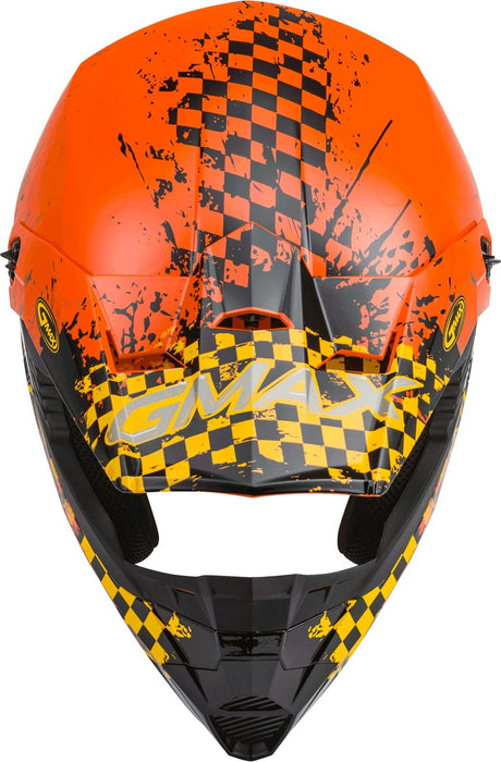 Gmax Gm-49Y Beasts Youth Full-Face Helmet (Orange/Blue/Grey, Youth Large)