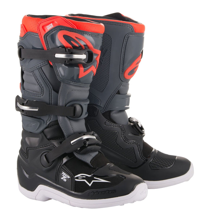 Alpinestars Youth Tech 7S Boots Grey/Red Sz 04 2015017-1133-4