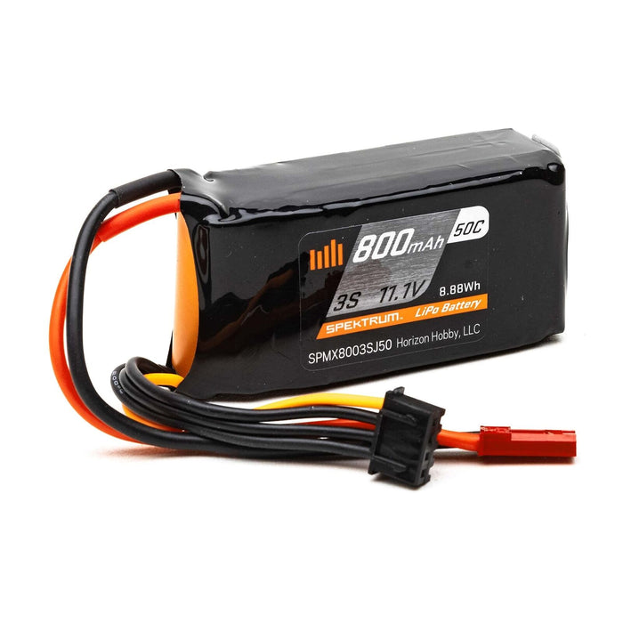 Spektrum 11.1V 800Mah 3S 50C Lipo Battery: Jst, Spmx8003Sj50 SPMX8003SJ50