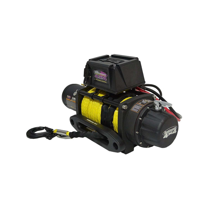 Dobinsons 12V Electric Winch 12,000 Lbs Capacity With Synthetic Rope, Hawse