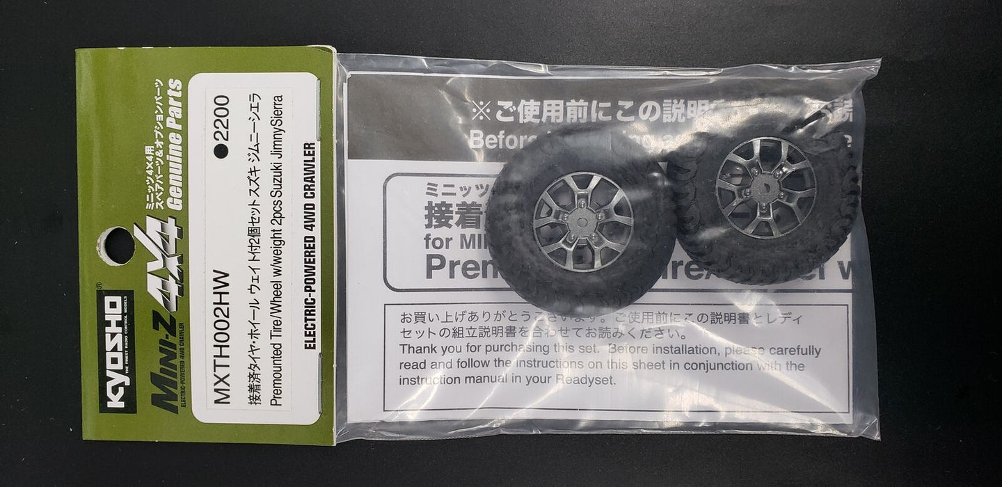 Kyosho Premounted Tire/Wheelw/Weight2pcs Jimny Sierra MXTH002HW