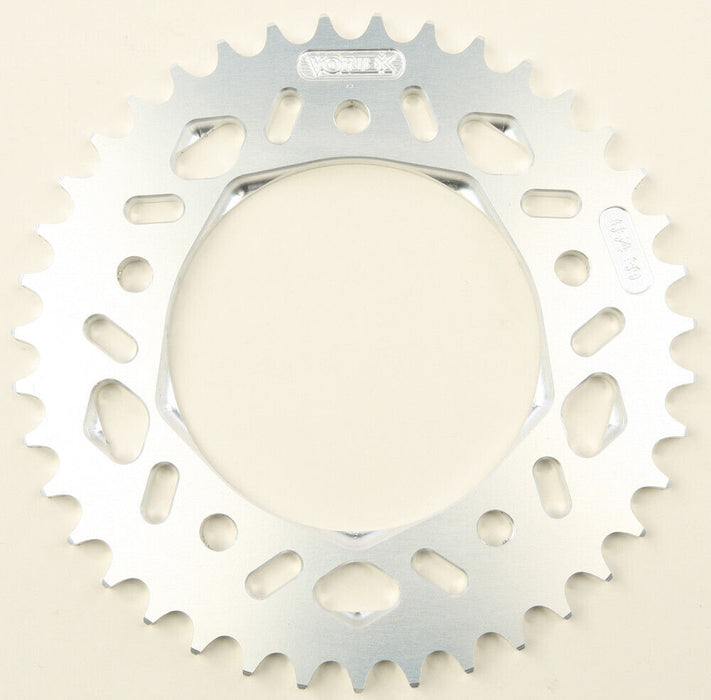 Vortex Aluminum Rear Sprocket (525 39T) (V3 Style Silver) Compatible With 15-18 Yamah 654-39