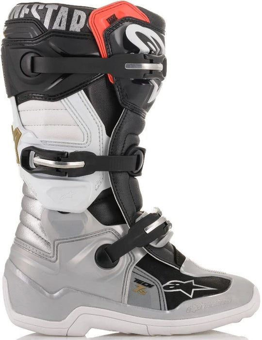 Alpinestars Tech 7S Boot Black/Silver/White/Gold Size 8 2015017-1829-8