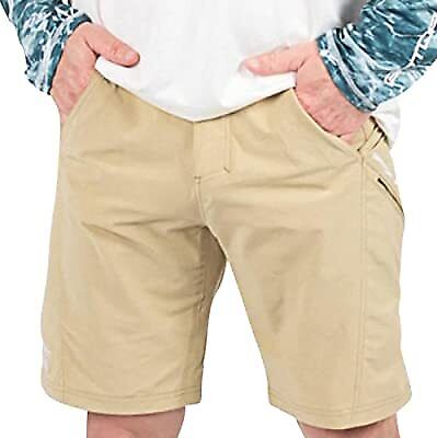 Gator Waders Men's Performance Fishing Shorts, Khaki - X-Large