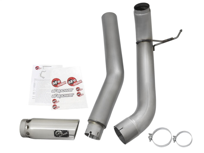 aFe LARGE Bore HD Exhausts 5in DPF-Back SS-409 2016 Compatible with Nissan Titan XD V8-5.0L CC/SB (td) 49-46112-P