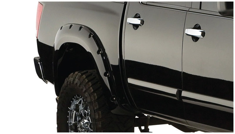 Bushwacker Front/Rear Black Pocket Style Fender Flares For 04-15 Titan 70908-02