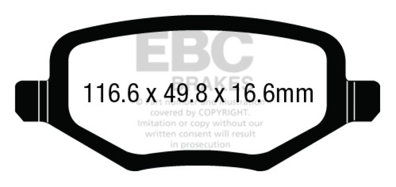 EBC 12+ Chrysler Town & Country 3.6 Ultimax2 Rear Brake Pads UD1657