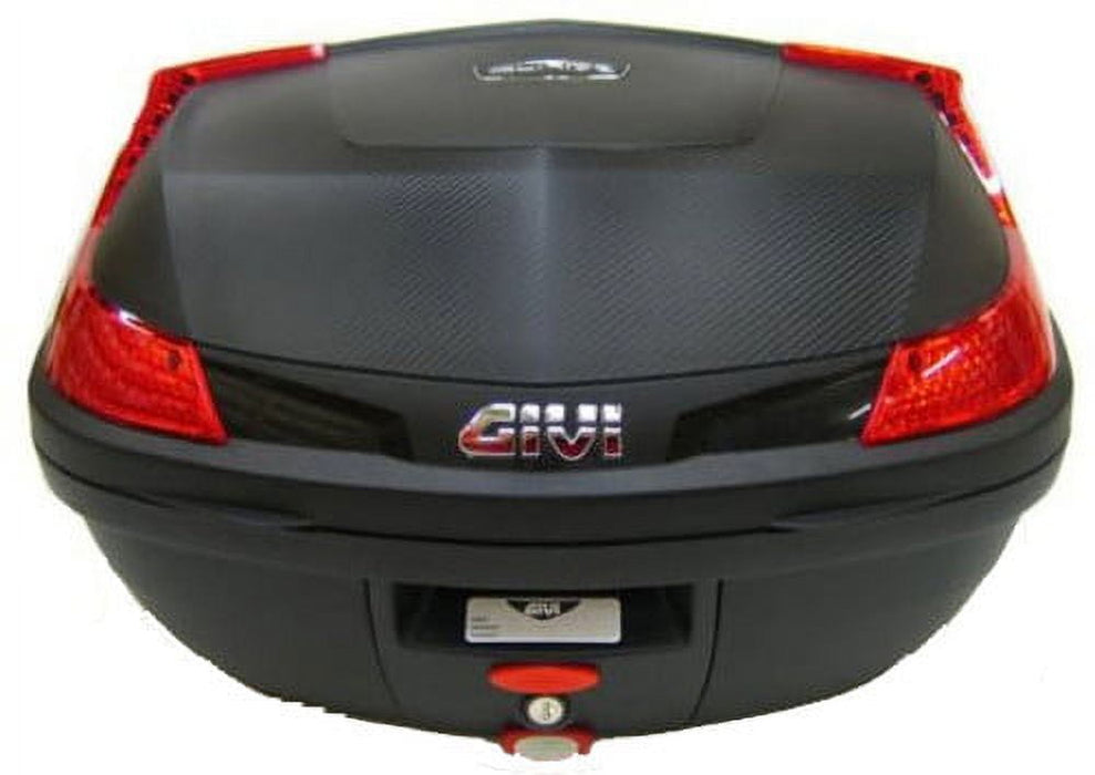 Givi Blade Top Case Hard Luggage Matte Black w/Red Lens 47 Liter (B47NMLA)