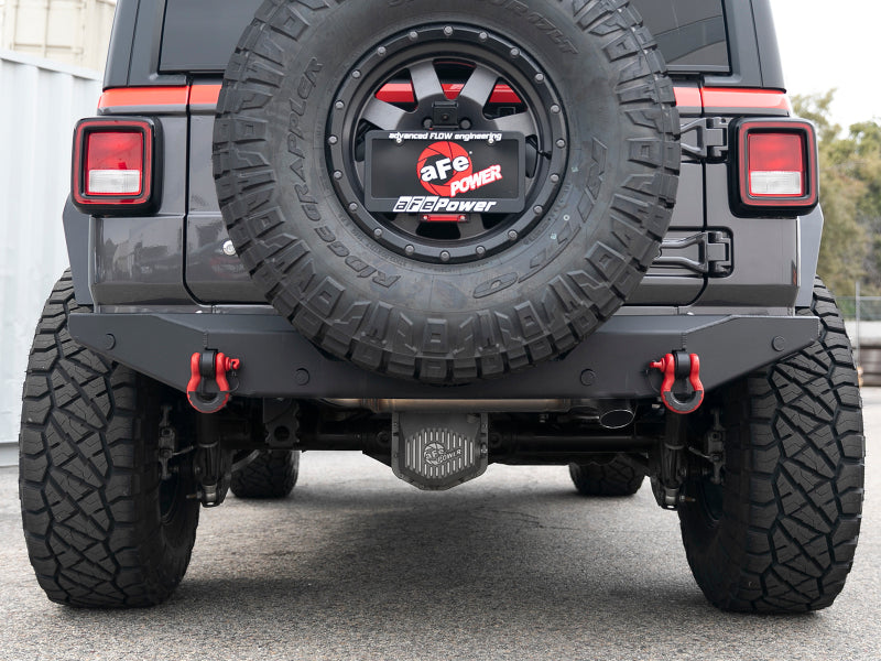 aFe MACHForce XP 18-20 compatible with Jeep Wrangler (JL) L4-2.0L (t) 3in 409 SS Cat-Back Hi-Tuck Exhaust 49-48079