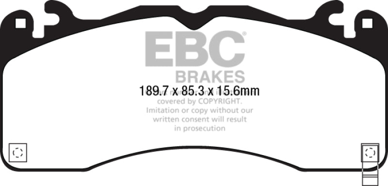 EBC 2015+ Ford Mustang (6th Gen) 2.3L Turbo (GT Package) Ultimax2 Front Brake Pads UD1792