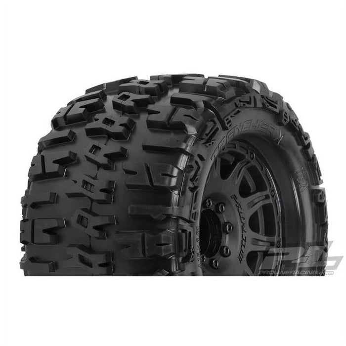 PRO118410 Pro-Line 1/8 Trencher X F/R 3.8" MT Tires Mounted 17mm Black Raid (2)