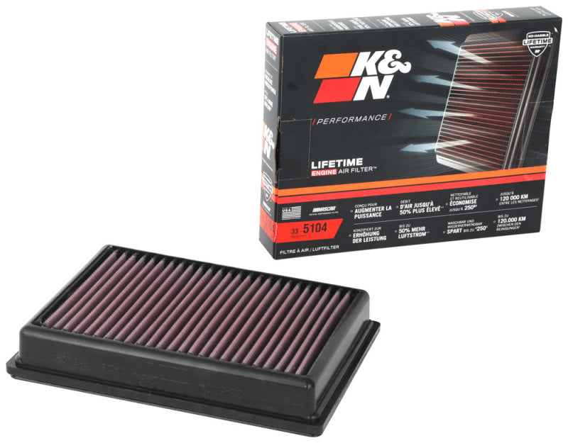 K&N 33-5104 Air Panel Filter for FORD TRANSIT CONNECT L4-2.0L F/I 2019-2021
