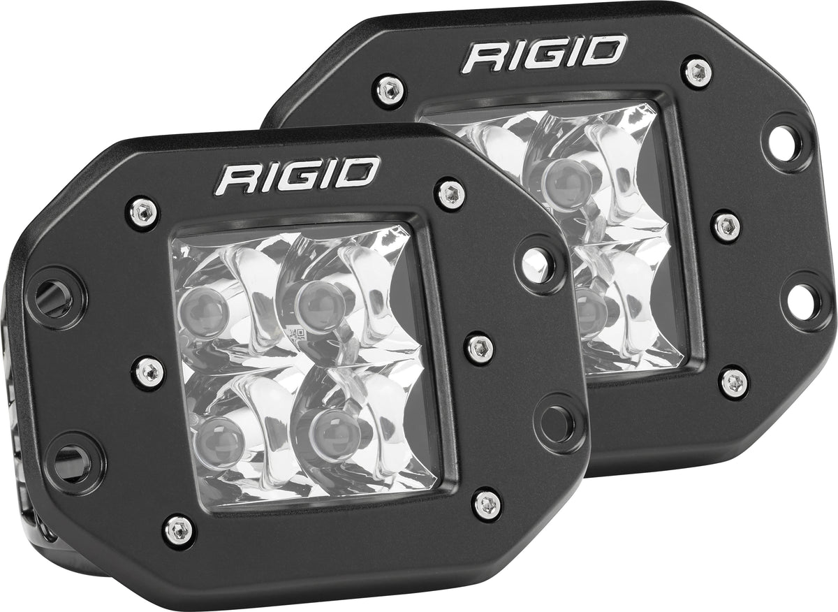 RIGID D-Series Pro, 3 Inch, Spot Beam, Flush Mount, LED Light, Pair Universal, 2 Pack 212213