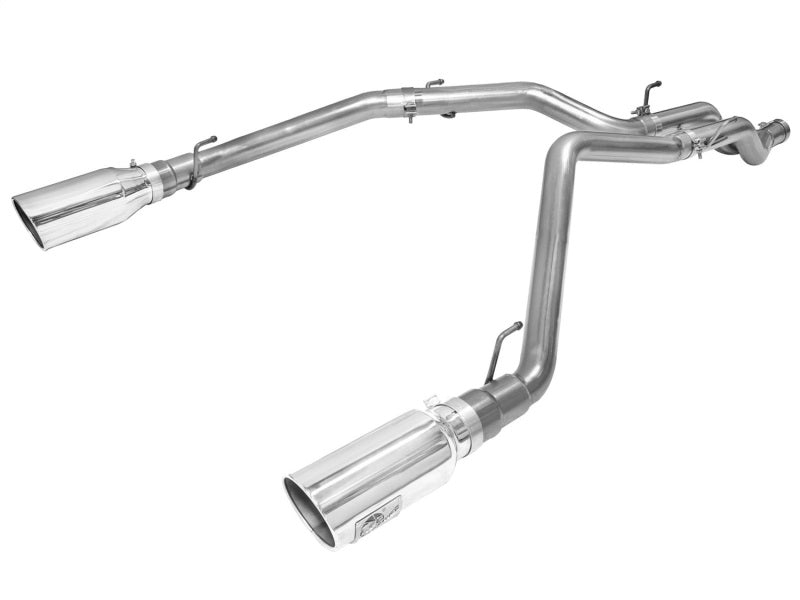 aFe MACHForce XP DPF-Back Exhaust 3in SS w/ 6in Polished Tips 2014 Compatible with Dodge Ram 1500 V6 3.0L EcoDiesel 49-42044-P