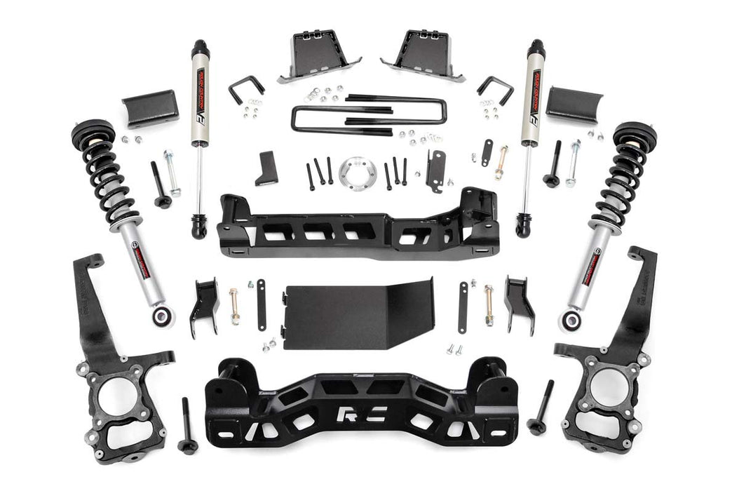 Rough Country 6In Ford Suspension Lift Kit, Lifted N3 Struts & V2 Shocks (09-10 F-150 4Wd) 59871