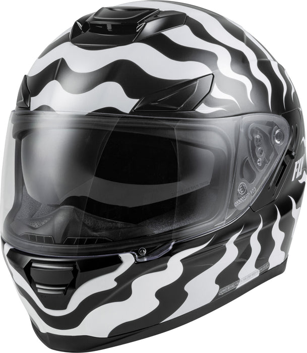 Fly Racing Sentinel Street Helmet (White/Black, Medium)
