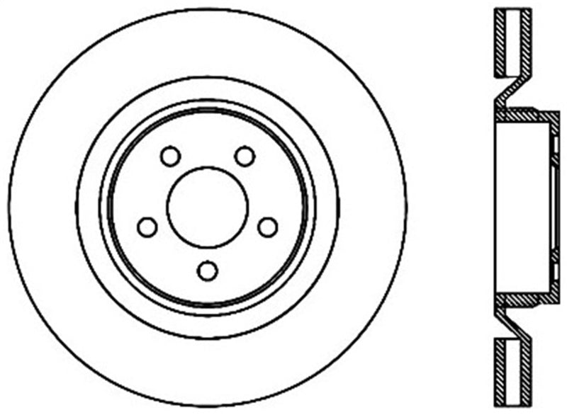 Stoptech Sport Drilled & Slotted Brake Rotor; Front Left 127.63063L