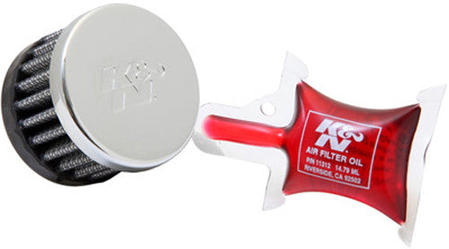 K&N Vent Air Filter/Breather: High Performance, Premium, Washable, Replacement Engine Filter: Flange Diameter: 1 In, Filter Height: 1.5 In, Flange Length: 0.625 In, Shape: Breather, 62-1370