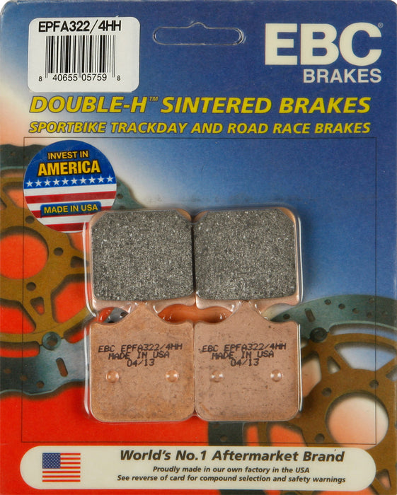 EBC Brakes EPFA322/4HH EPFA Double H Sintered Disc Brake Pad