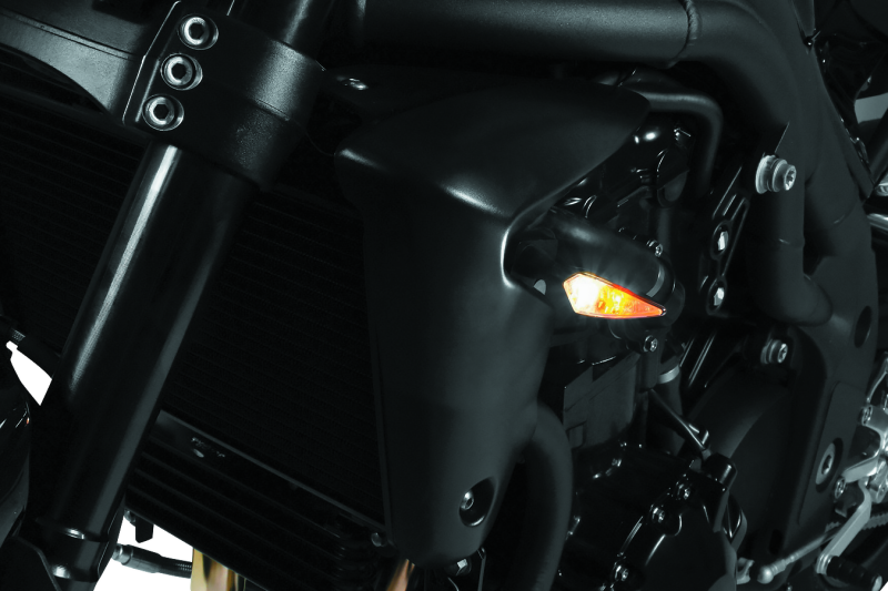 Kuryakyn Motorcycle Lighting Accessory: Kellermann Micro Rhombus Pl, Led Running/Turn Signal/Blinker Light, White/Amber, Front Left, Satin Black, Pack Of 1 2540