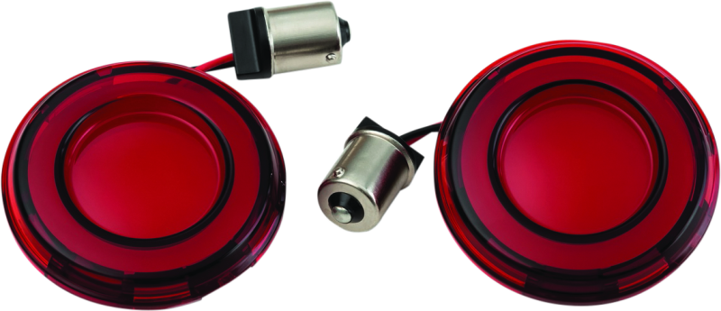Kuryakyn 2908 Tracer LED Rear Turn Signal Conversions - 1156 bulb - Red - Red Lens