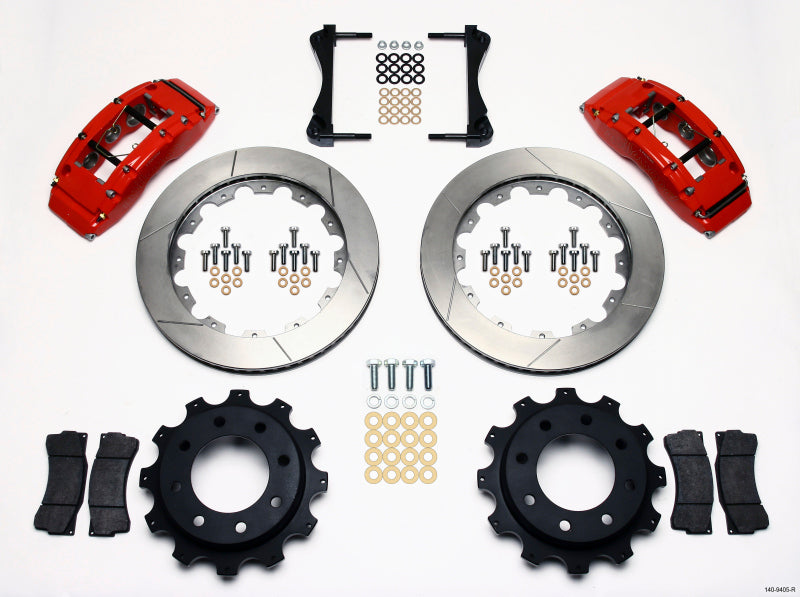 Wilwood TC6R Rear Kit 16.00in Red 1999-2010 GM H2 / 2500 4.63 Cntr 140-9405-R