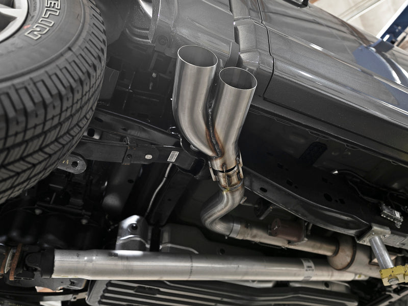 aFe Rebel DPF-Back 409 SS Exhaust System w/Dual Polished Tips 18-19 Ford F-150 V6 3.0L (td) 49-43108-P