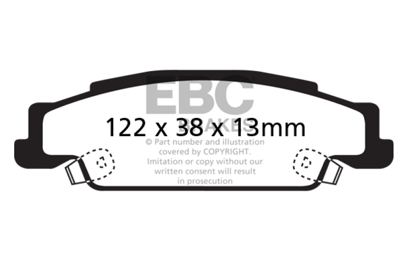 EBC 05-08 Pontiac Grand Prix 5.3 Ultimax2 Rear Brake Pads UD9221