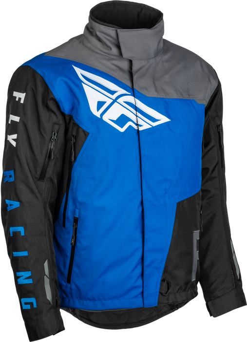 Fly Racing 2022 SNX Pro Snow Jacket (Black/Grey/Blue, Small)