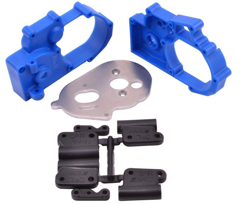 RPM73615 RPM Hybrid Gearbox Housing & Rear Mount Kit (Blue) RPM73615