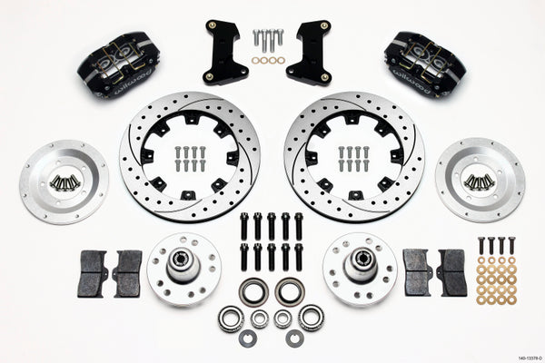 Wilwood Dynapro Dust-Boot Front Kit 12.19in Drilled 74-80 Pinto/Mustang II Disc Spindle only 140-13378-D