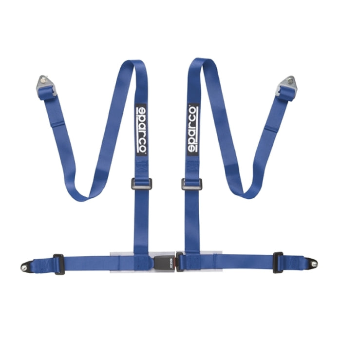 Sparco Racing Seat Belt Safety Harness Street Tuner Blue 2-Inch 4-Point Bolt-In 04604BV1AZ