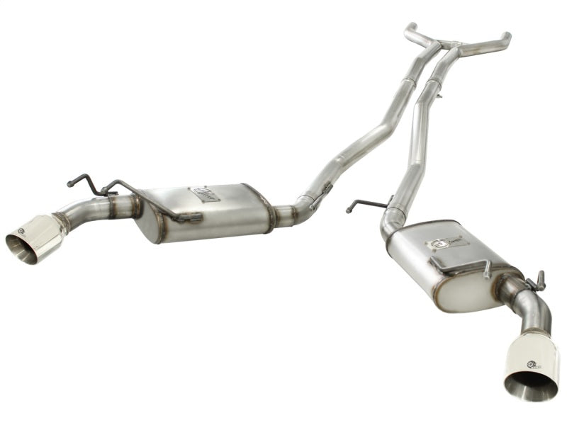 aFe MACHForce XP Exhaust 2.5in Stainless Steel CB/10-13 Chevy Camaro V6-3.6L (td) (polished tip) 49-44042-P