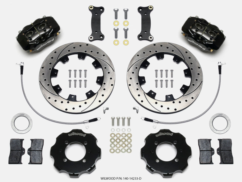 Wilwood Forged Dynalite Front Hat Kit 12.19in Drilled 2016-Up Mazda MX5 Miata w/ Lines 140-14233-D