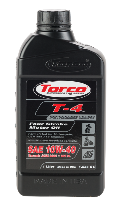Torco T-4 4-Stroke Motor Oil 10W-40 1L T611040CE