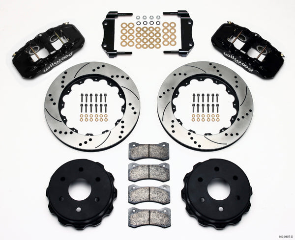Wilwood AERO4 RearTruck Kit 14.25in Drilled 1999-2010 GM 1500-SUV 1 Piston OE Caliper 140-9407-D