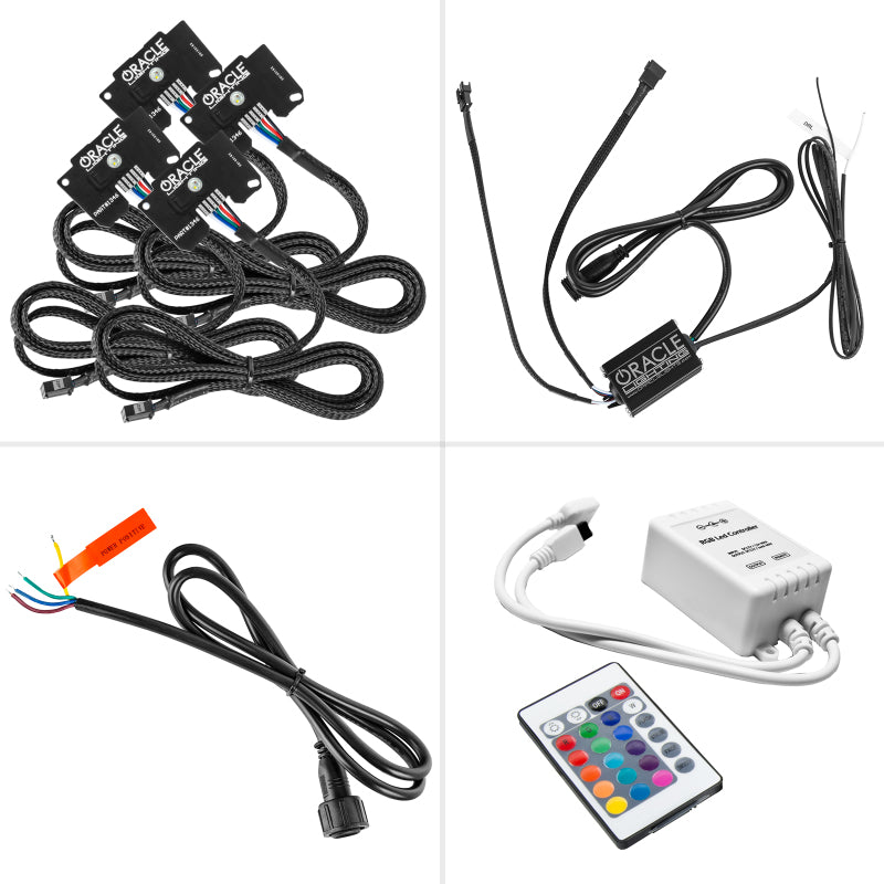 Oracle compatible with Jeep Wrangler JL/JT RGB+W Headlight DRL Kit ColorSHIFT w/ Simple Controller SEE WARRANTY 1346-504